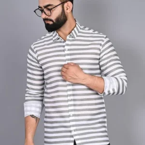 Striped Shirt for Men 100%Cotton Blend <br> Trending, Classic & Stylish 2025