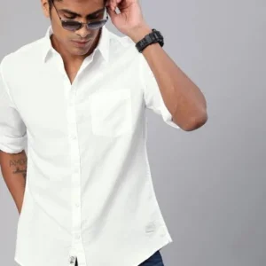 White Shirt for Men Cotton Blend <br> Trending, Classic & Stylish